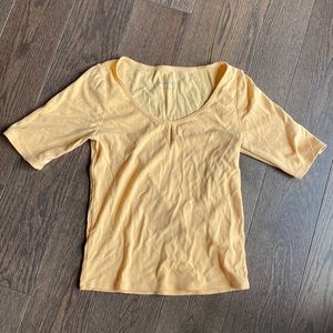 Everlane creamsicle orange ribbed crop top